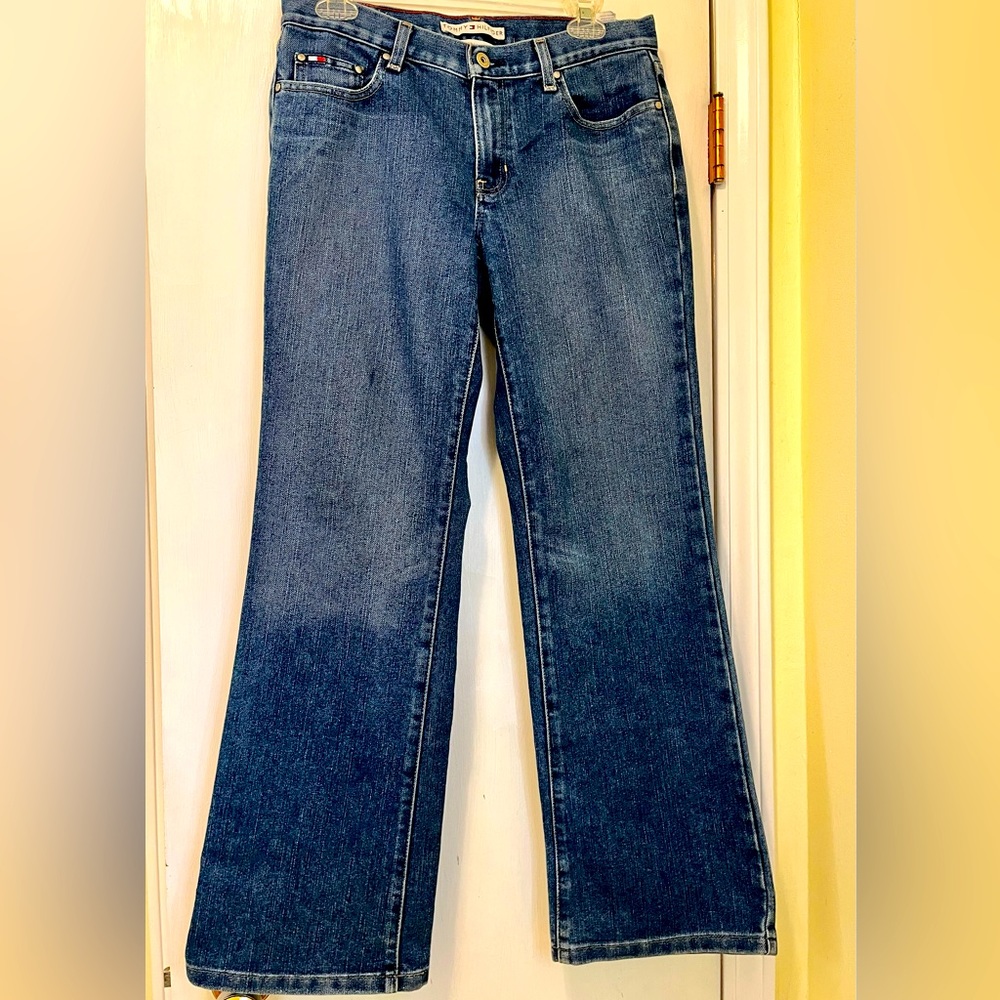Tommy Hilfiger Y2K Low Rise Boot Cut dip dye Denim Jeans  Size 8 31x30